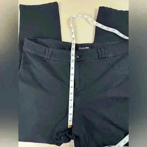 Lane Bryant Black Jegging Zip Front Ankle Pants Stretch Straight Leg Women’s 18 - Picture 4 of 13